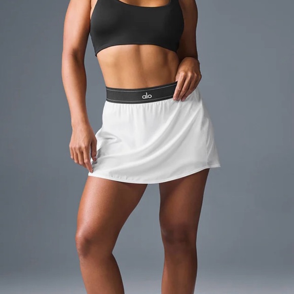 Alo Match Point Skirt in White - Picture 1 of 6